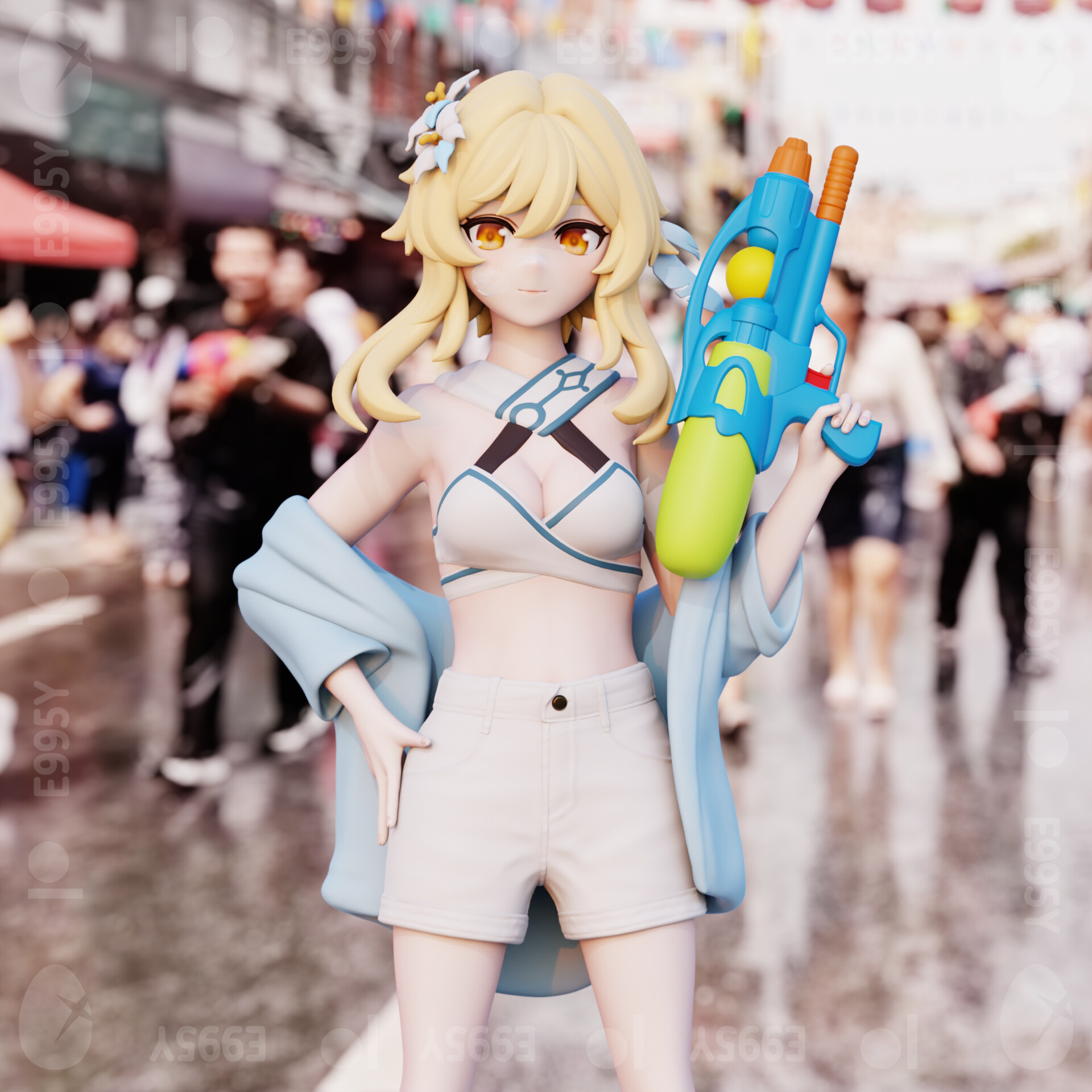 Genshin Impact - Lumine (Songkran festival ver.) - Finished Projects ...