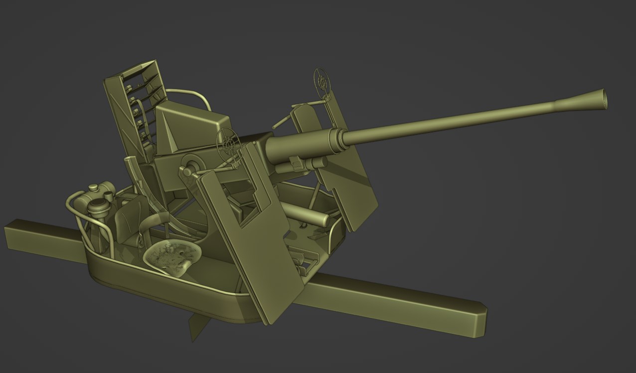 Bofors Mk2 1945 anti-aircraft gun - Works in Progress - Blender Artists ...