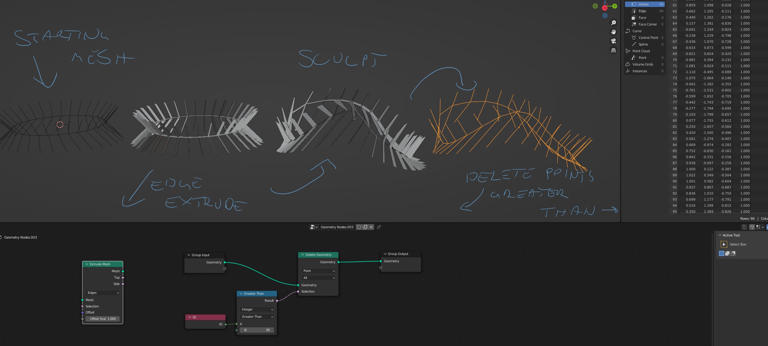 Sculpt mesh with no faces (only edges) - Modeling - Blender Artists ...