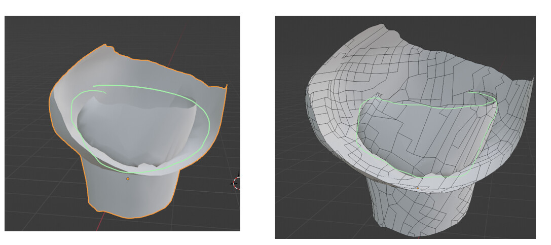 How to remove unwanted intersecting meshes in a hollow shape - Modeling ...