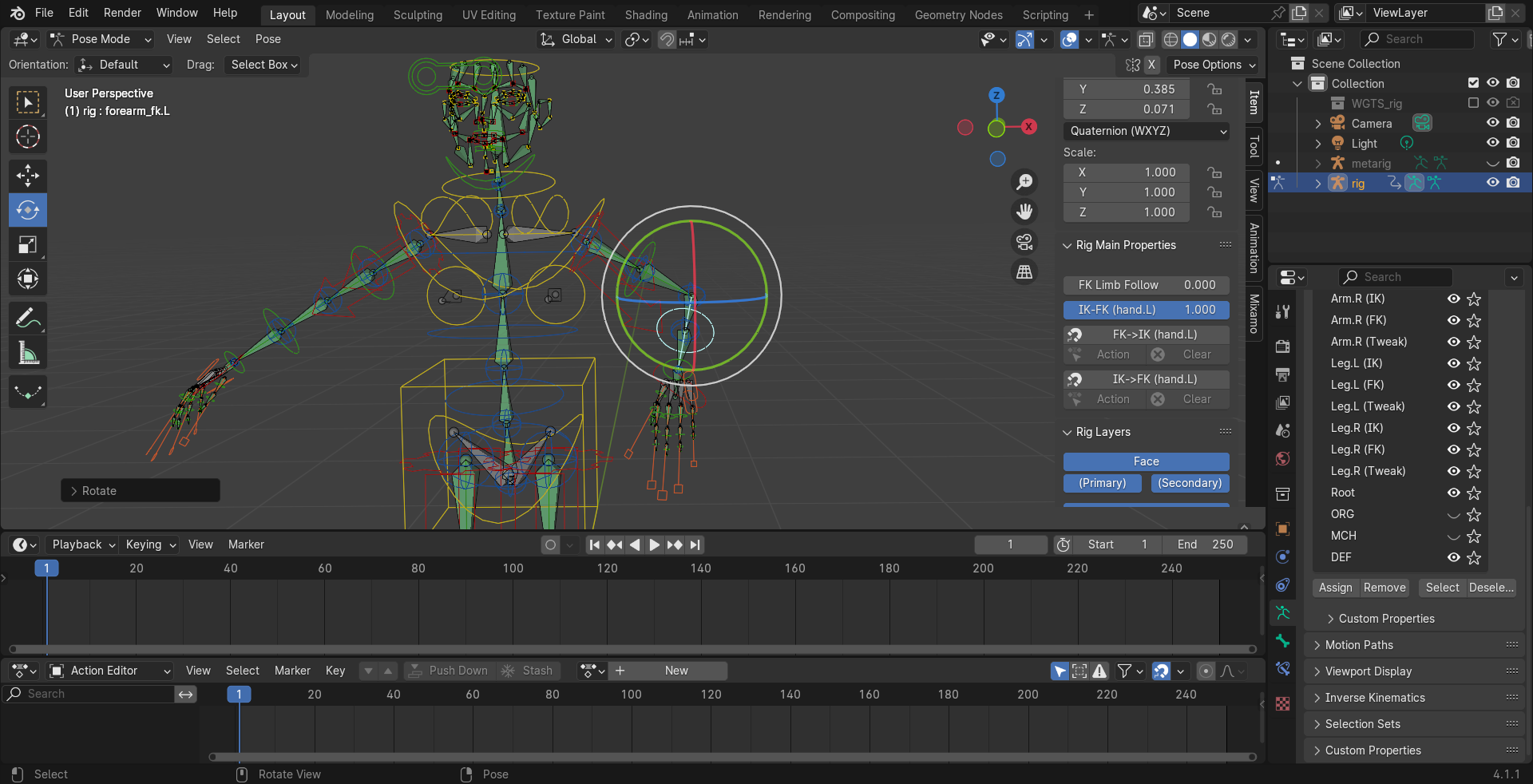 Upper arm rotates wrong when moving 