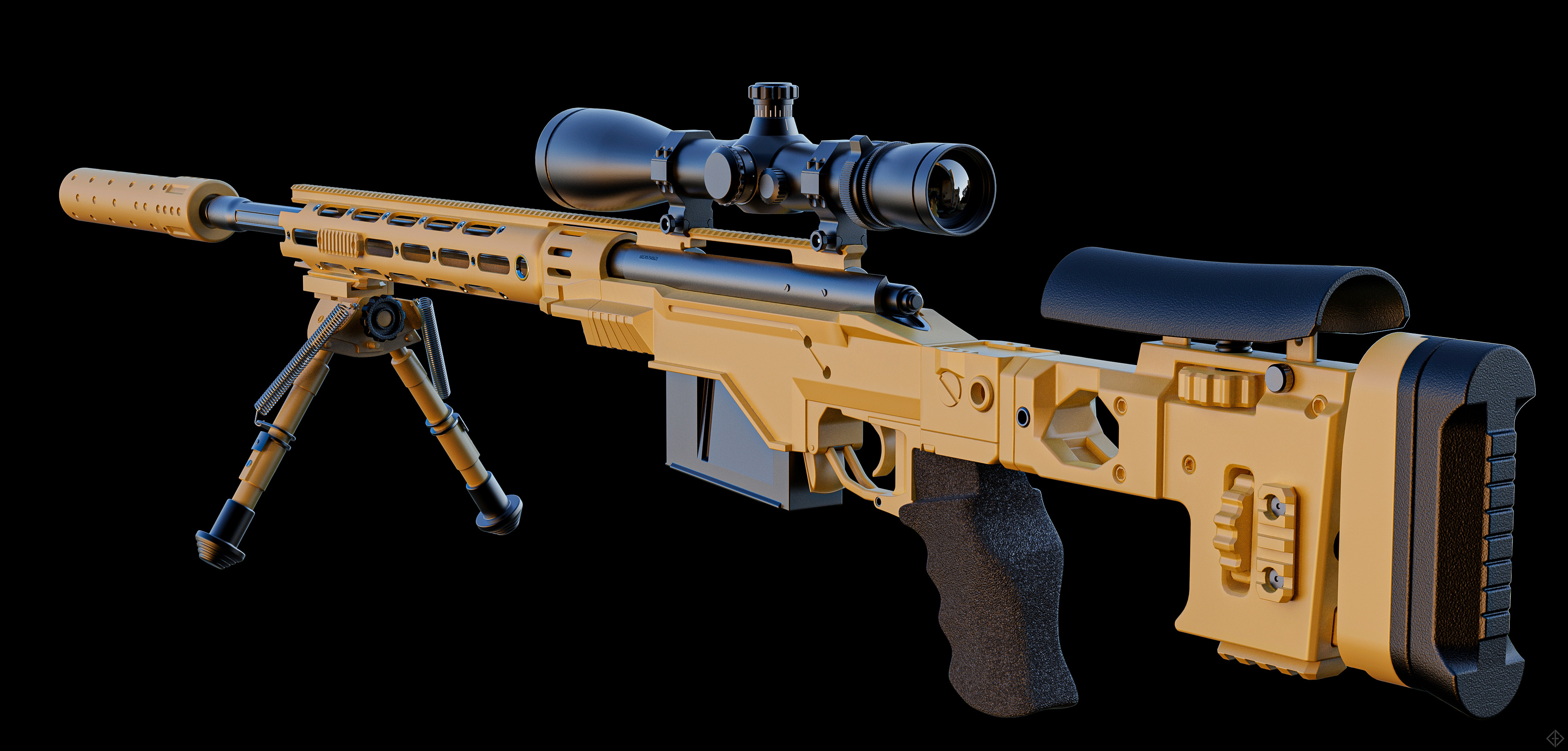 M2010 Enhanced Sniper Rifle - Finished Projects - Blender Artists Community