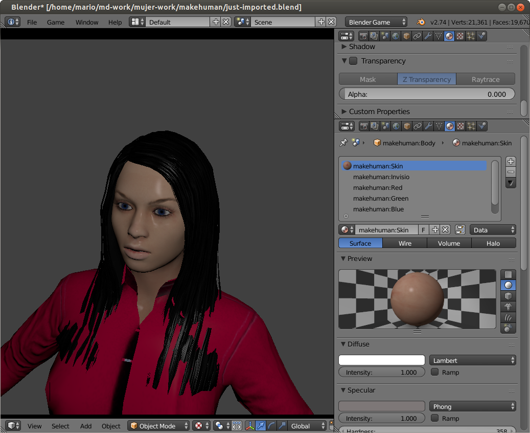 Solved Makehuman Model Faces Rendering Wrong In Bge Game Engine Support And Discussion Blender Artists Community