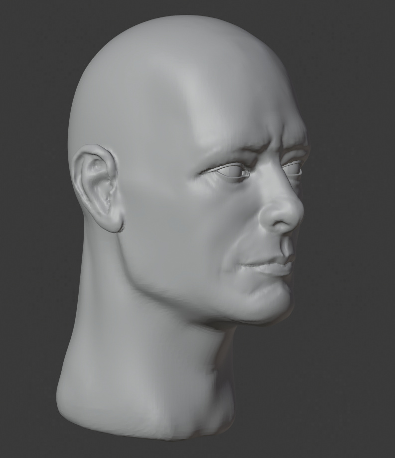 Realistic male head sculpt - Finished Projects - Blender Artists Community