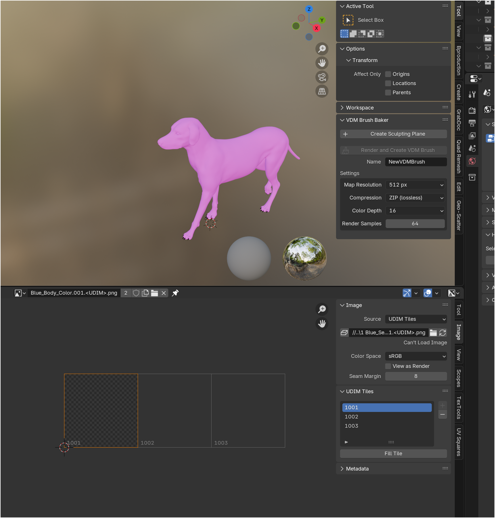 My Texture painting is not showing up on my object...find missing file ...