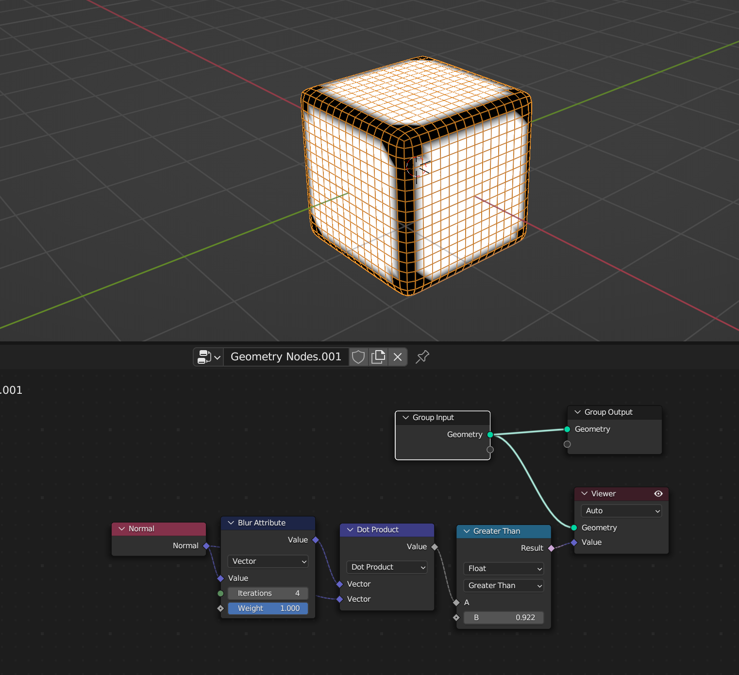 GeoNodes Points on Surface, Distance to "Edges" - Modeling - Blender ...