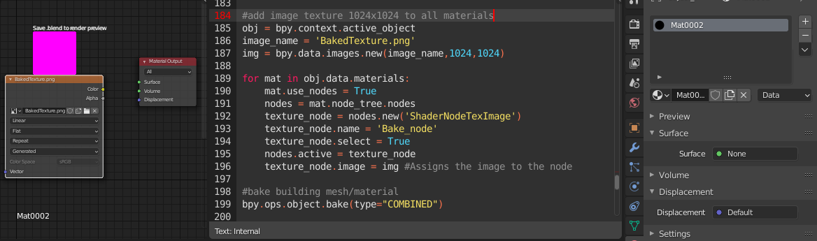 Bpy - Connect Existing Image Texture To Material Output - Python ...