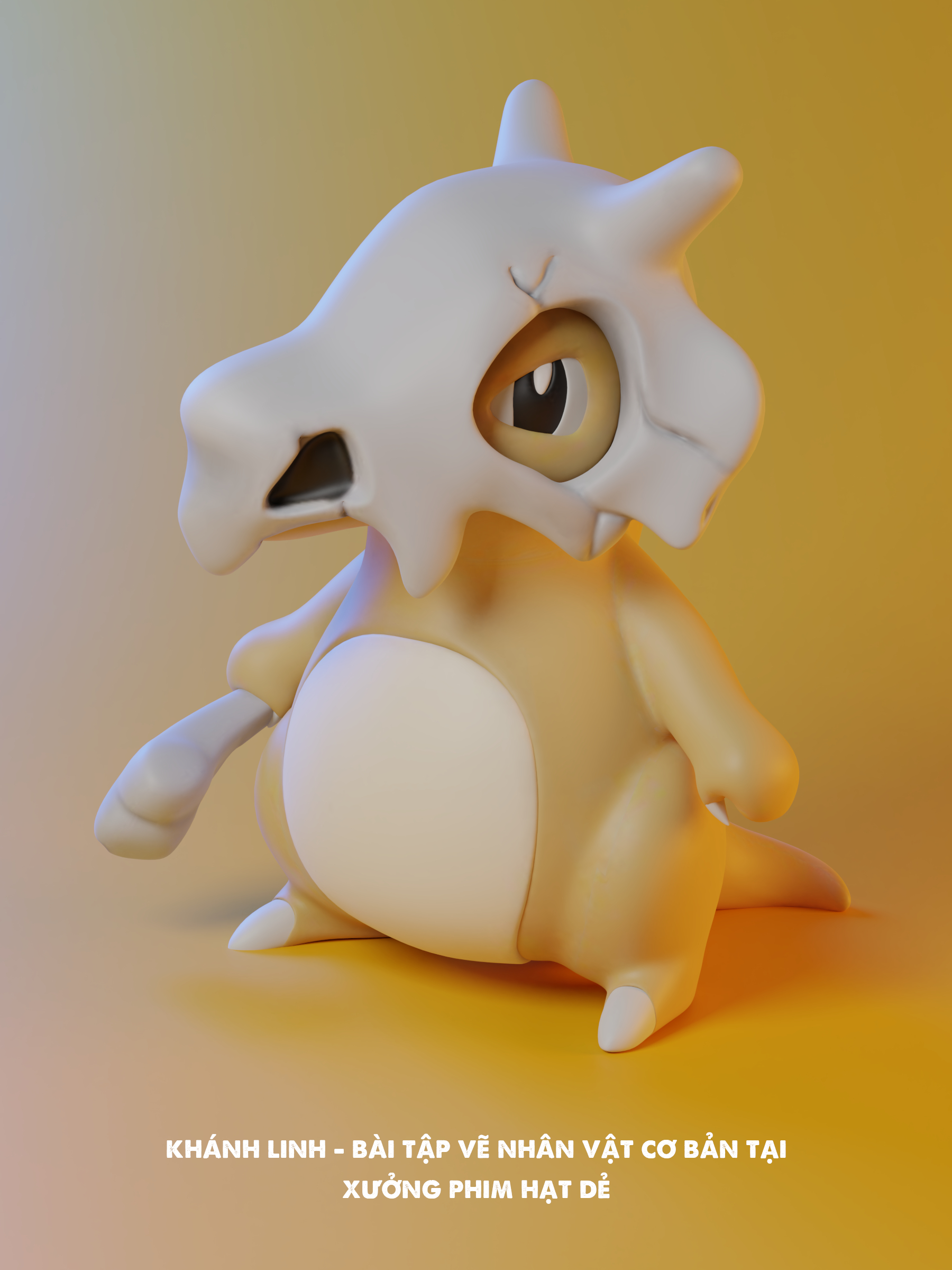 Cubone Pokémon - Blender: Đã bao giờ bạn tưởng tượng tạo ra một con Cubone đẹp mắt chưa? Hãy xem video này để tôi hướng dẫn bạn cách tạo ra một con Cubone thật kỳ diệu bằng công cụ Blender. Bạn sẽ rất ngạc nhiên về những gì bạn có thể làm được!