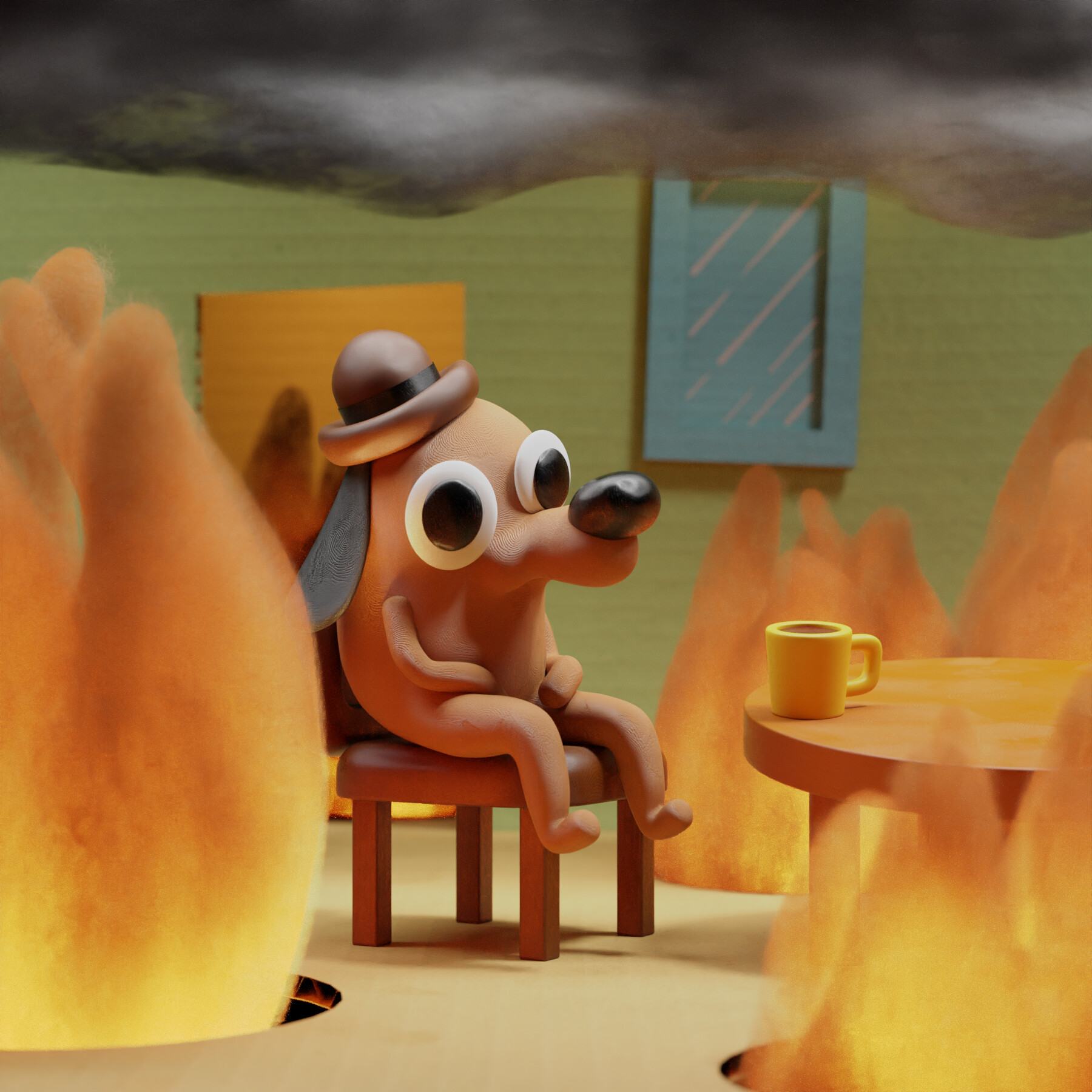 This Is Fine - Animations - Blender Artists Community