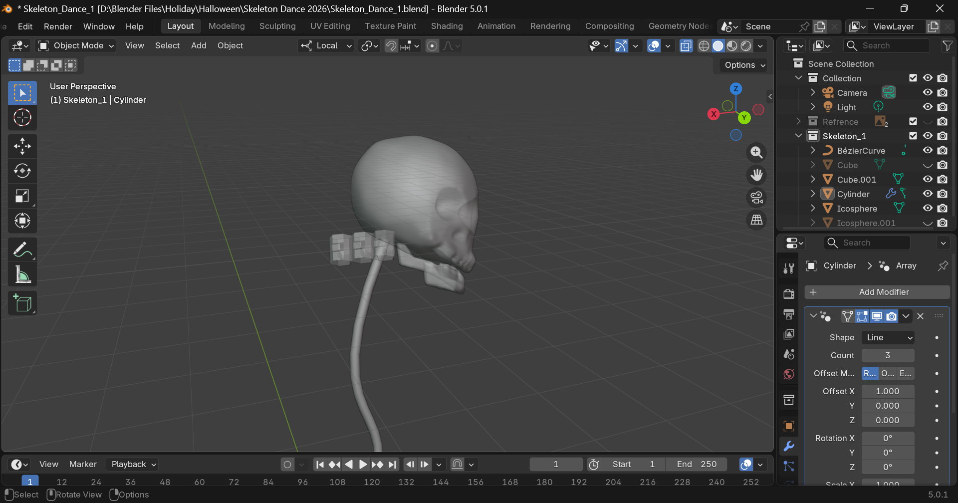 Array modifier won't work on a cylinder - Modeling - Blender Artists ...