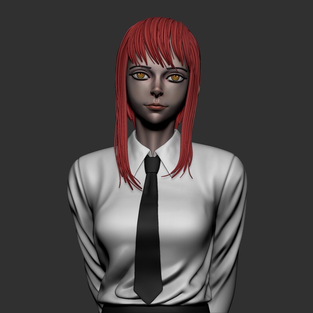 Makima from chainsaw man fan art - Finished Projects - Blender Artists  Community