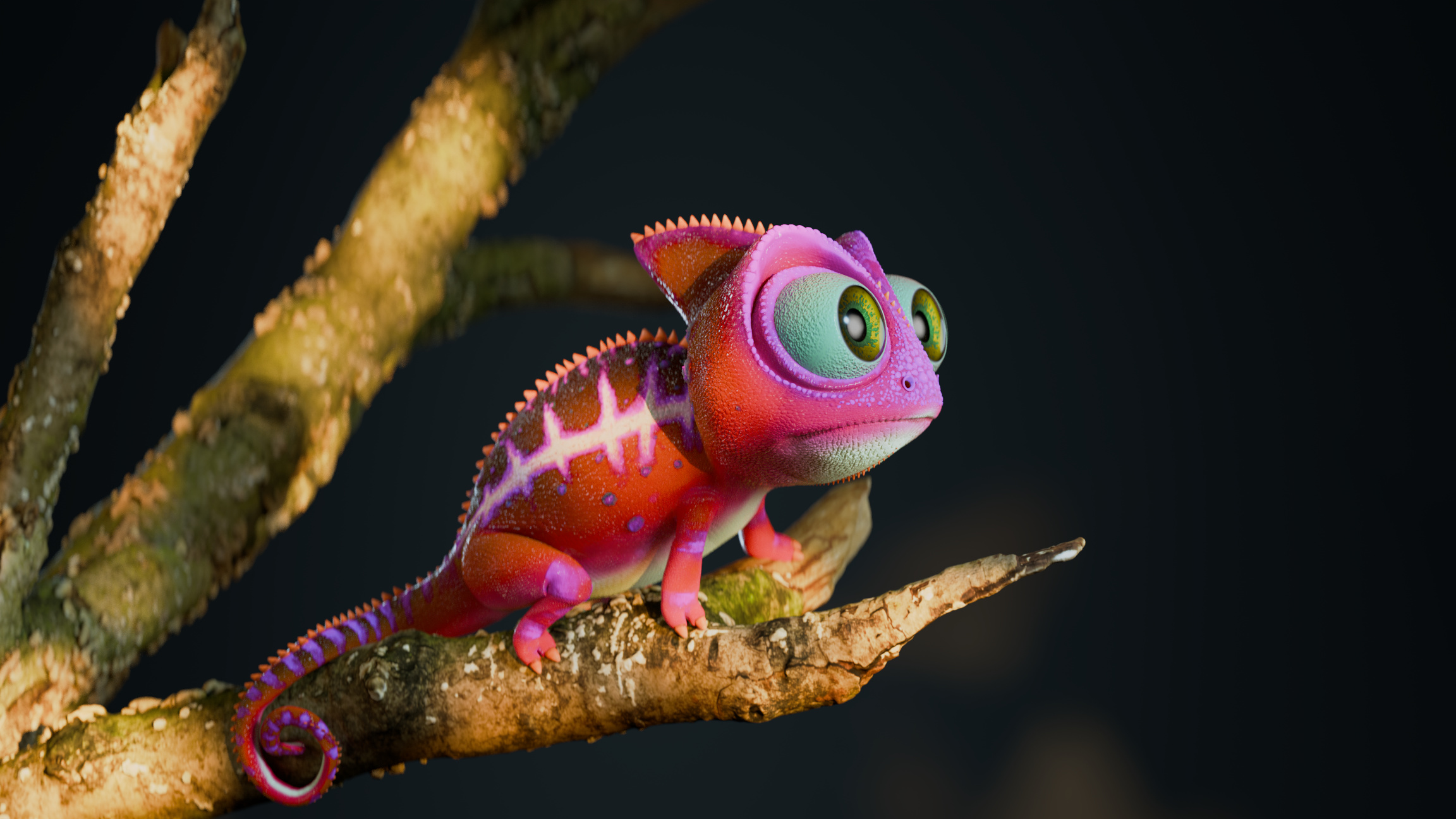 Stevie-the chameleon - Finished Projects - Blender Artists Community