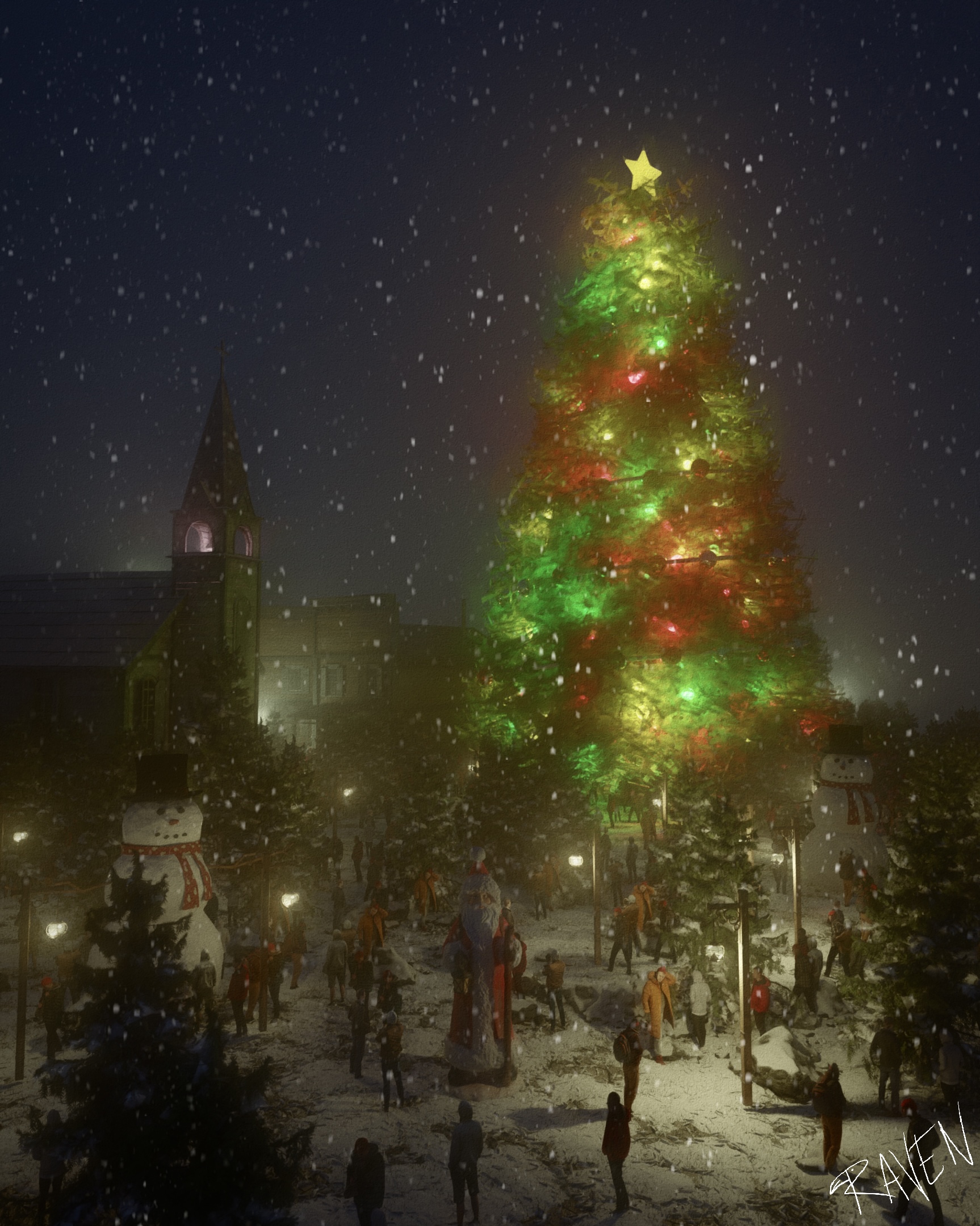 Christmas Village - Finished Projects - Blender Artists Community