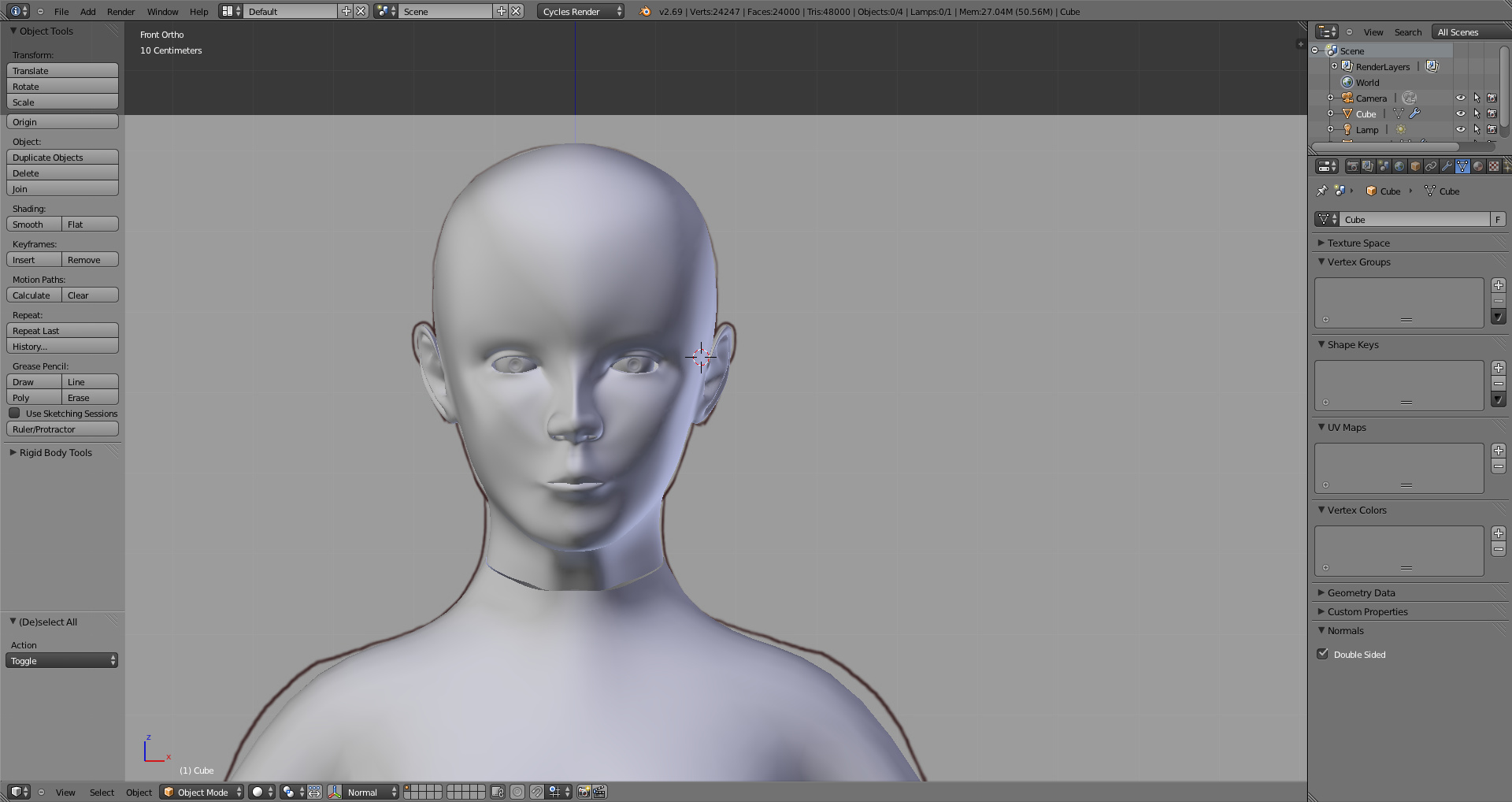 First Character Model: Blender Guru Comp - Works in Progress - Blender ...