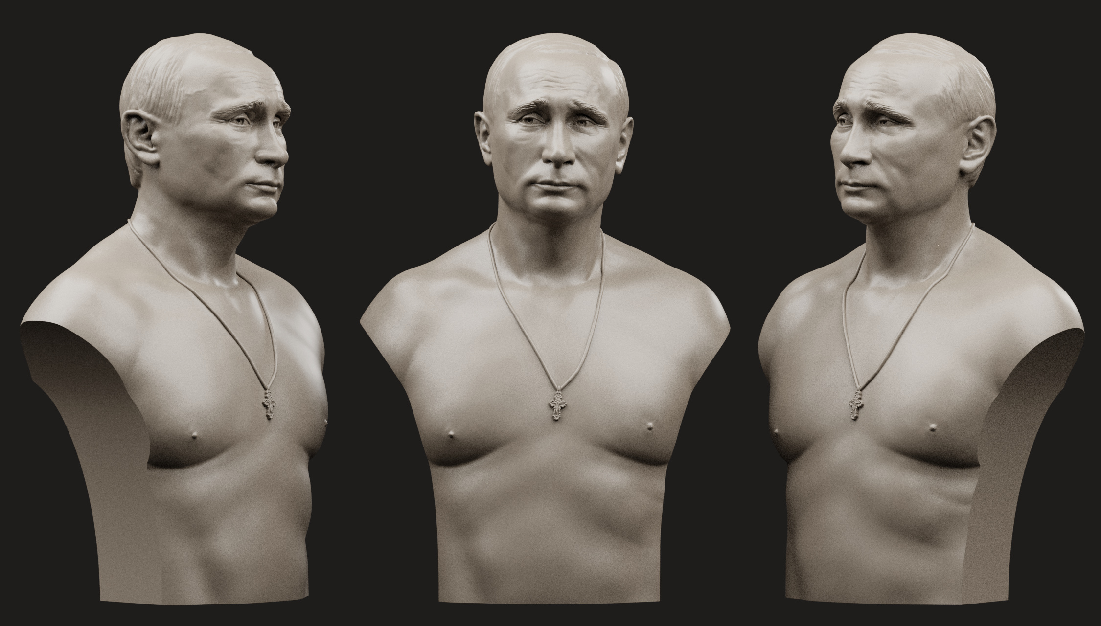 Путин бюст 3д модель