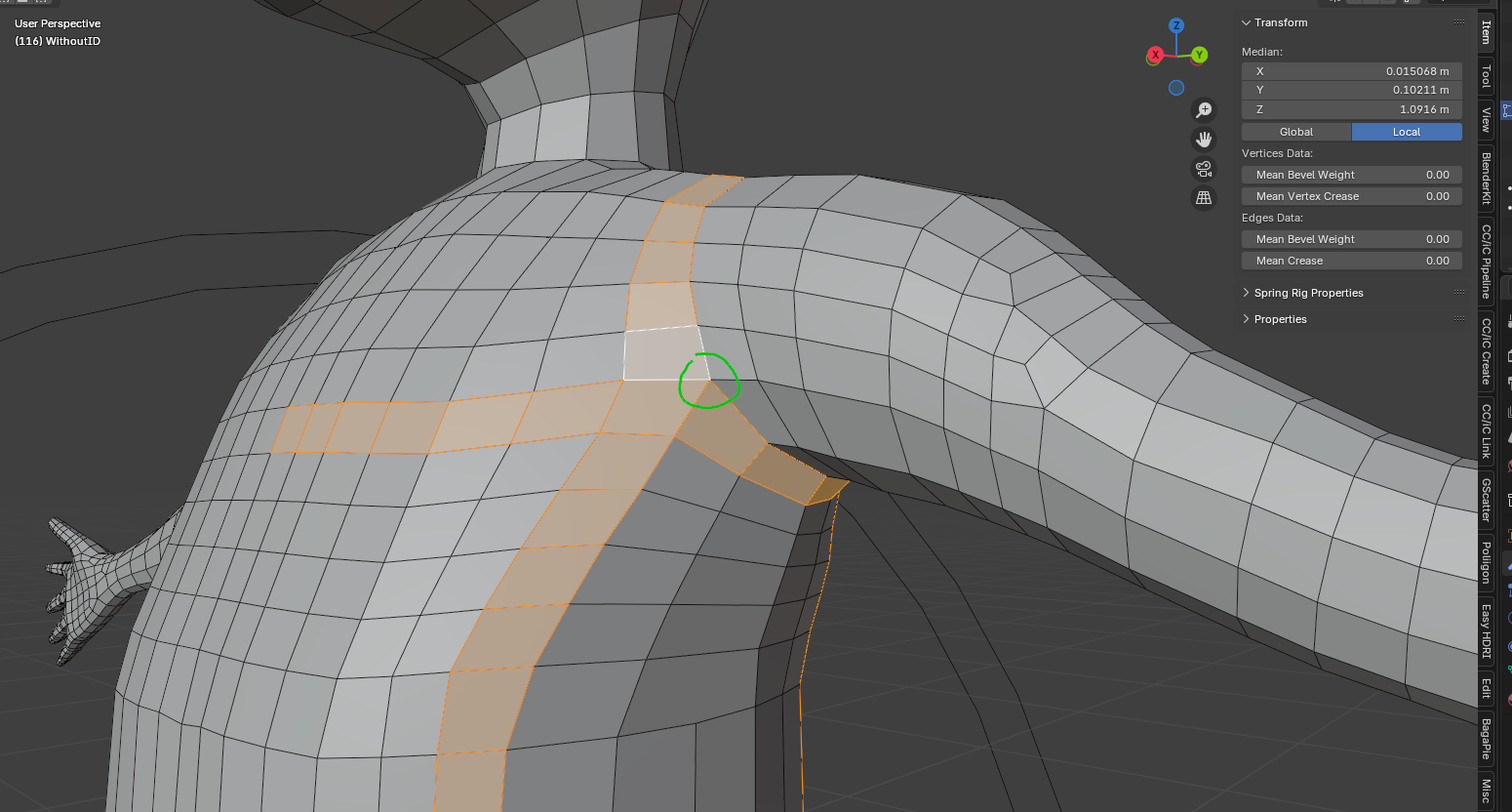 Character's mesh has weird disform while moving bone - Animation and ...