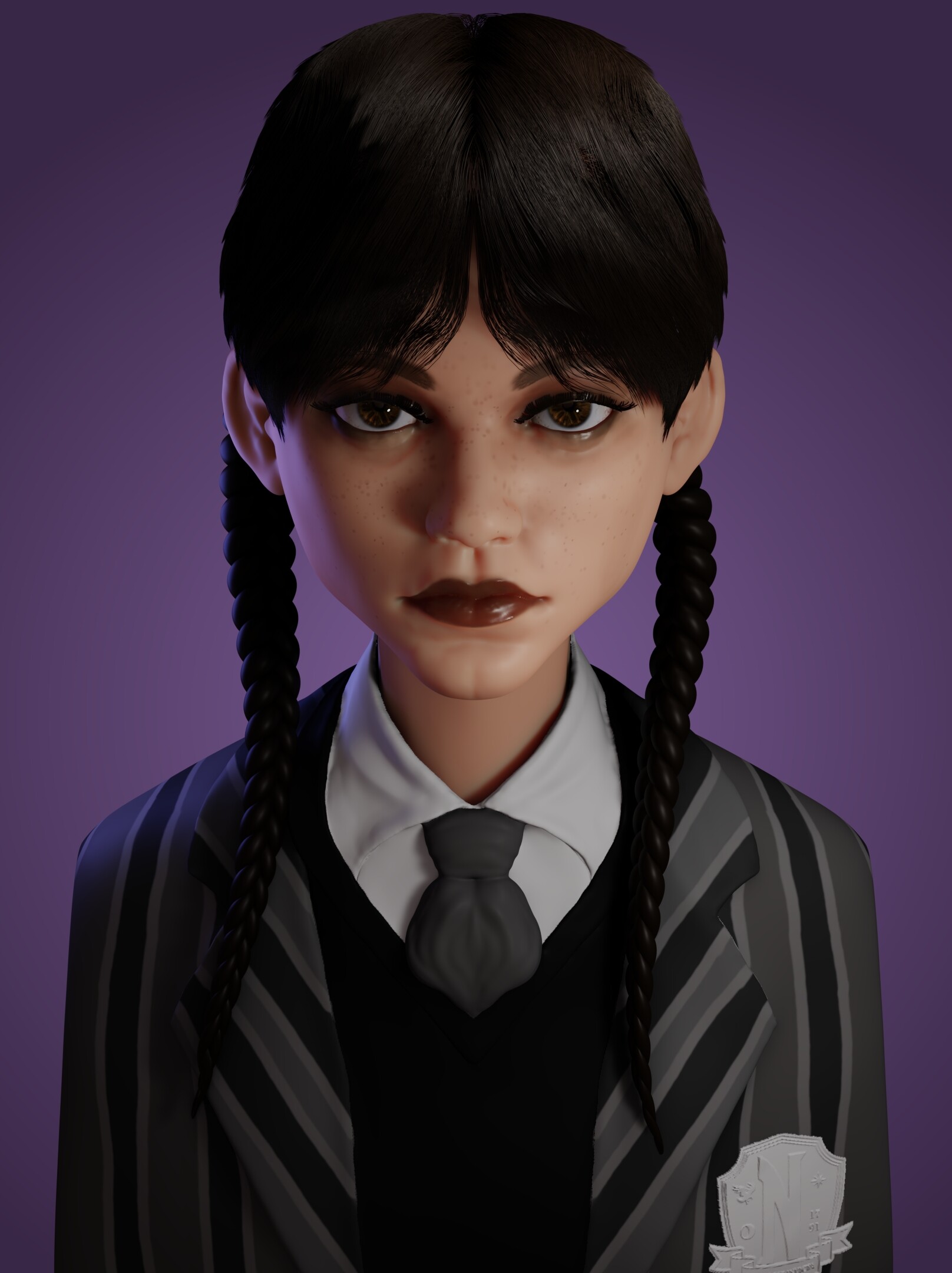 Wednesday Addams from Netflix Adaptation - Finished Projects - Blender ...