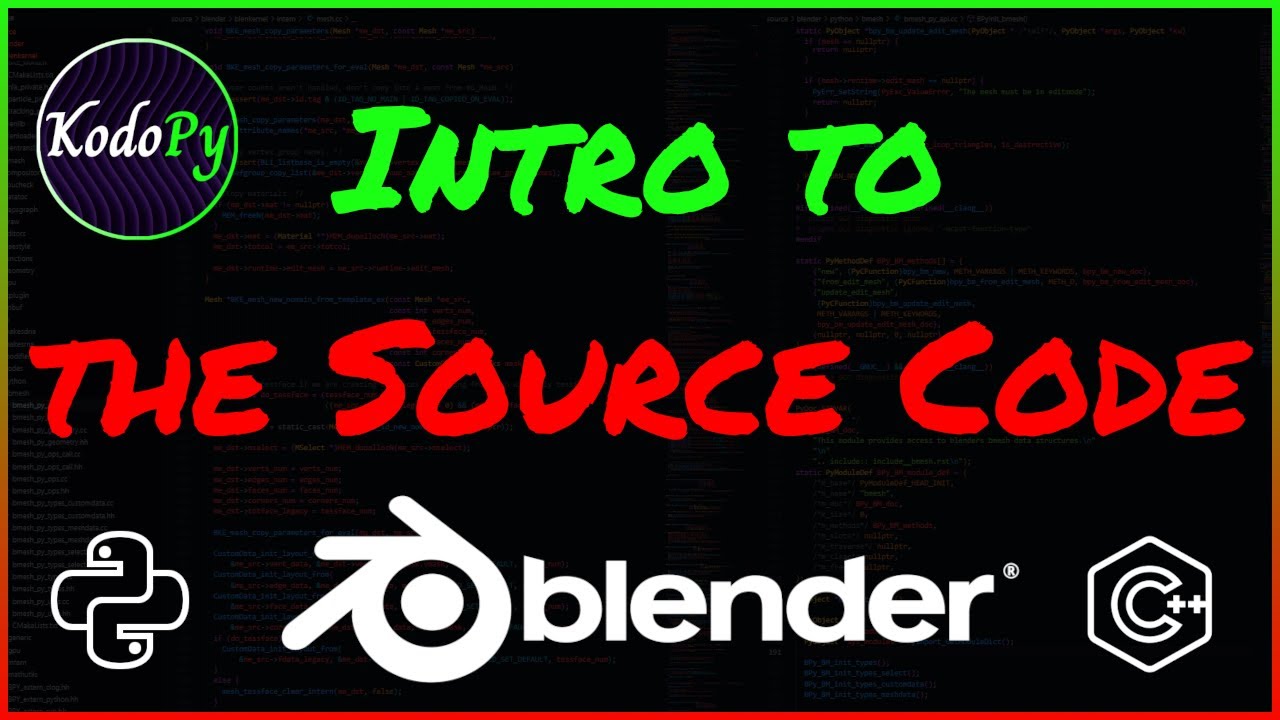 Blender's Internal Source Code [Video] - Python Support - Blender ...