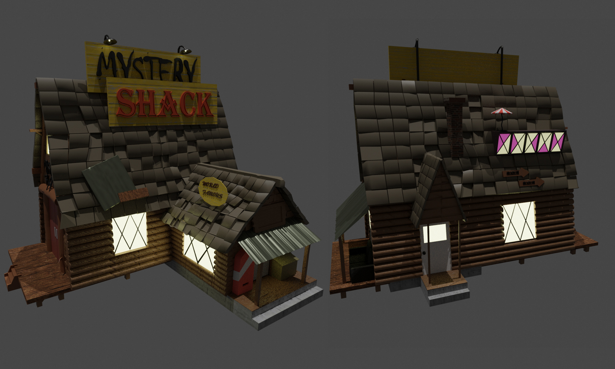 The Mystery Shack Gravity Falls Finished Projects Blender Artists 