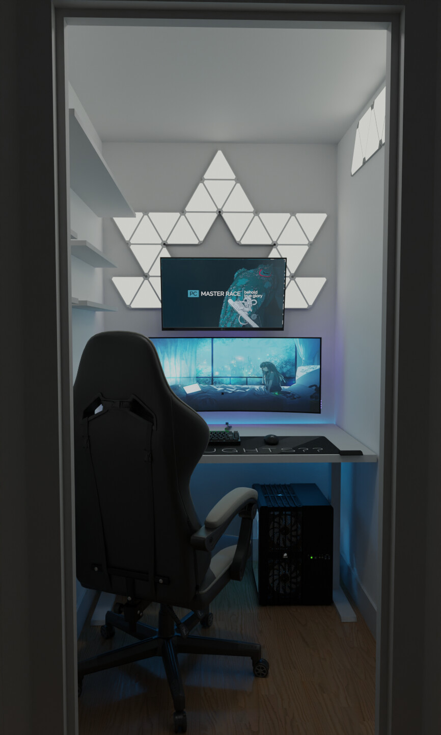 Gaming/Office Setup in a Tiny Space - Finished Projects - Blender Artists  Community