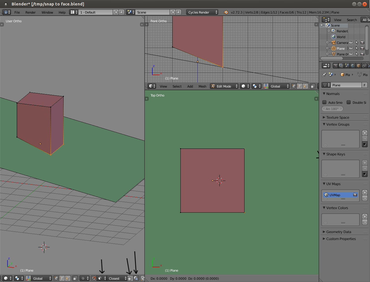 How to snap vertices to inclined plane? - Modeling - Blender Artists ...