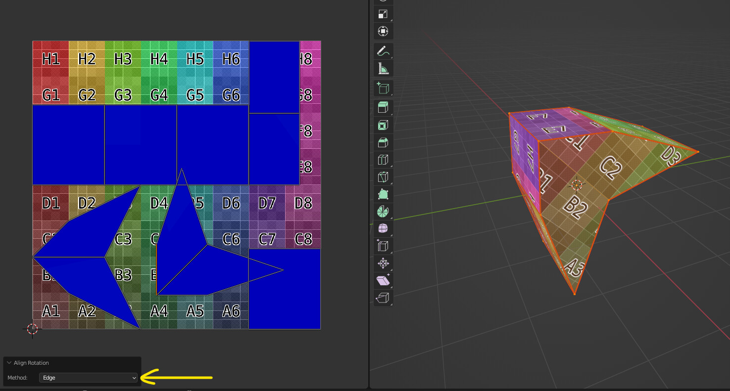 Rotating UV island to align with X and Y - Materials and Textures ...