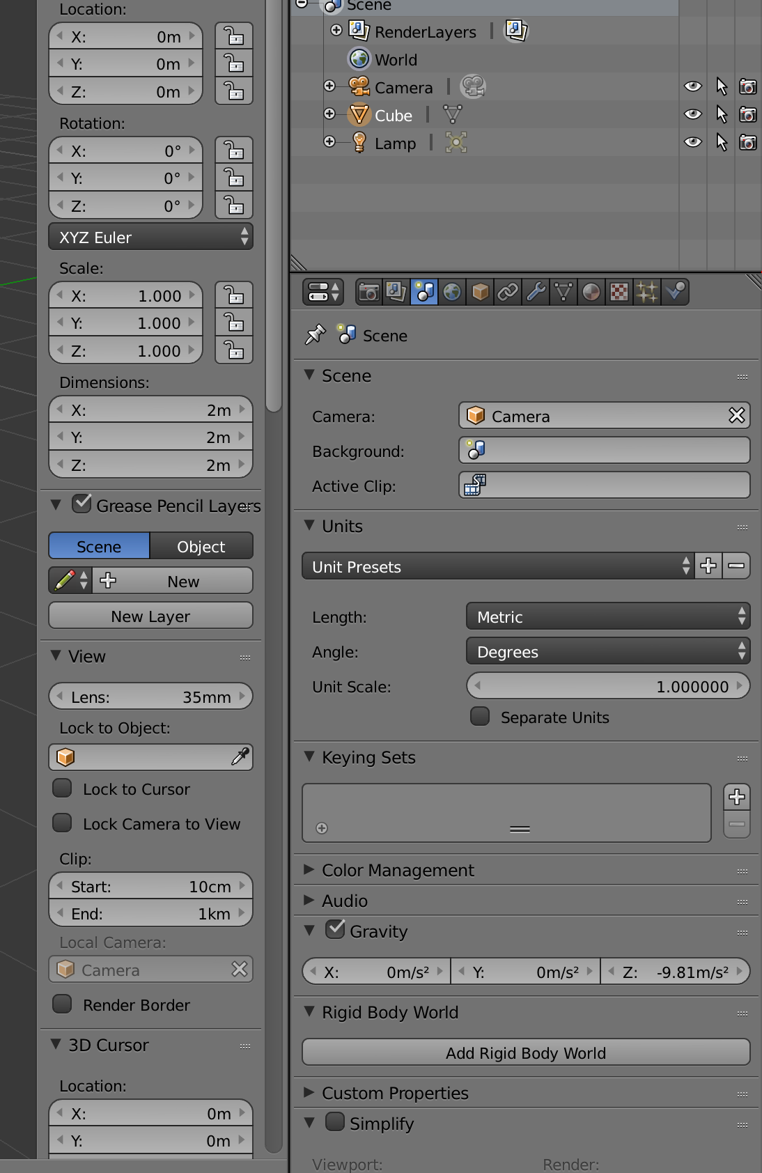 Scales And Units Basics Interface Blender Artists Community