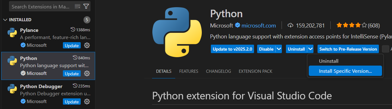 Blender Development Extension suddenly not working - Beginning Blender ...