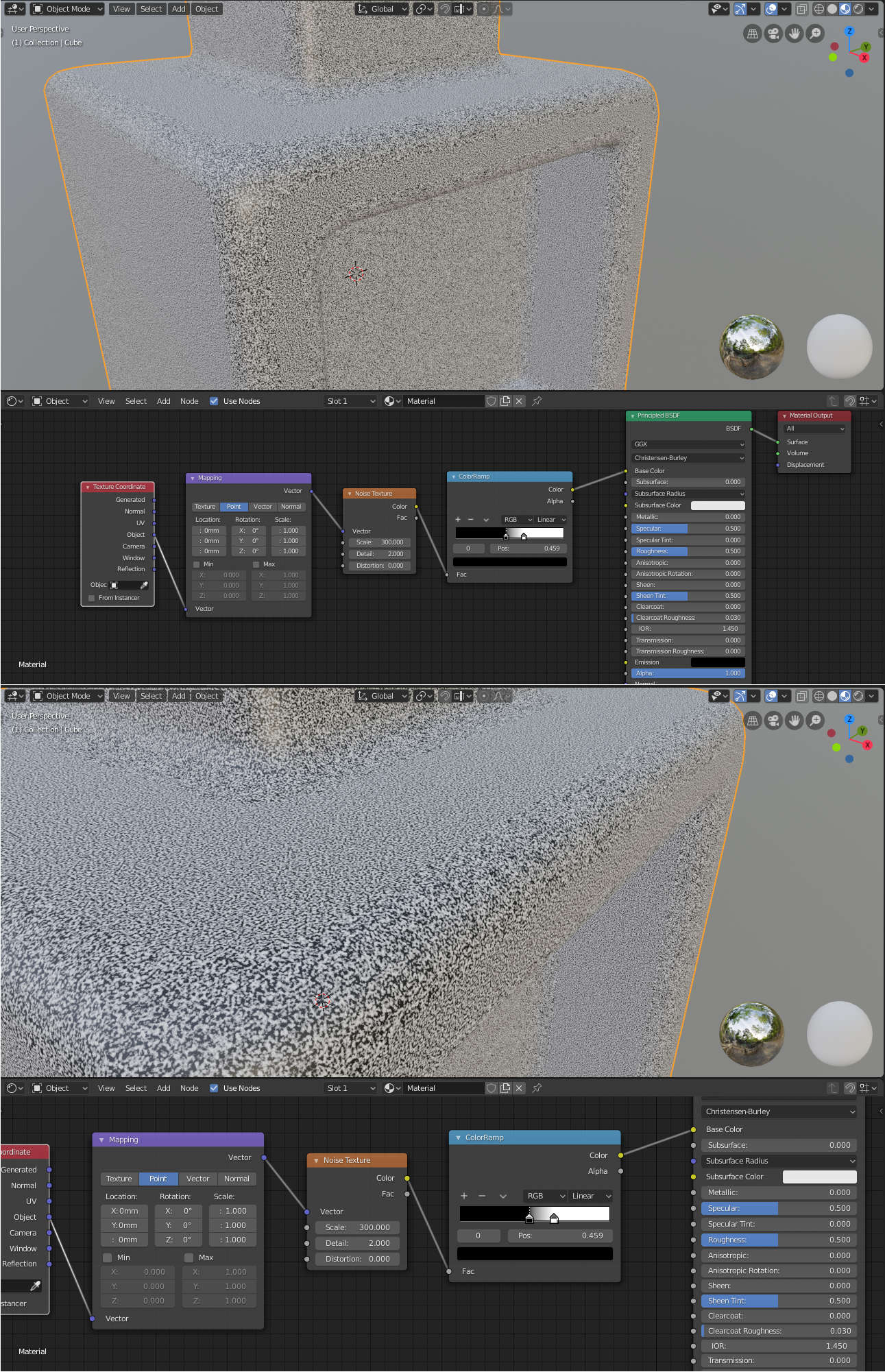 Object mapping not uniform on all surface with procedural texture - how ...