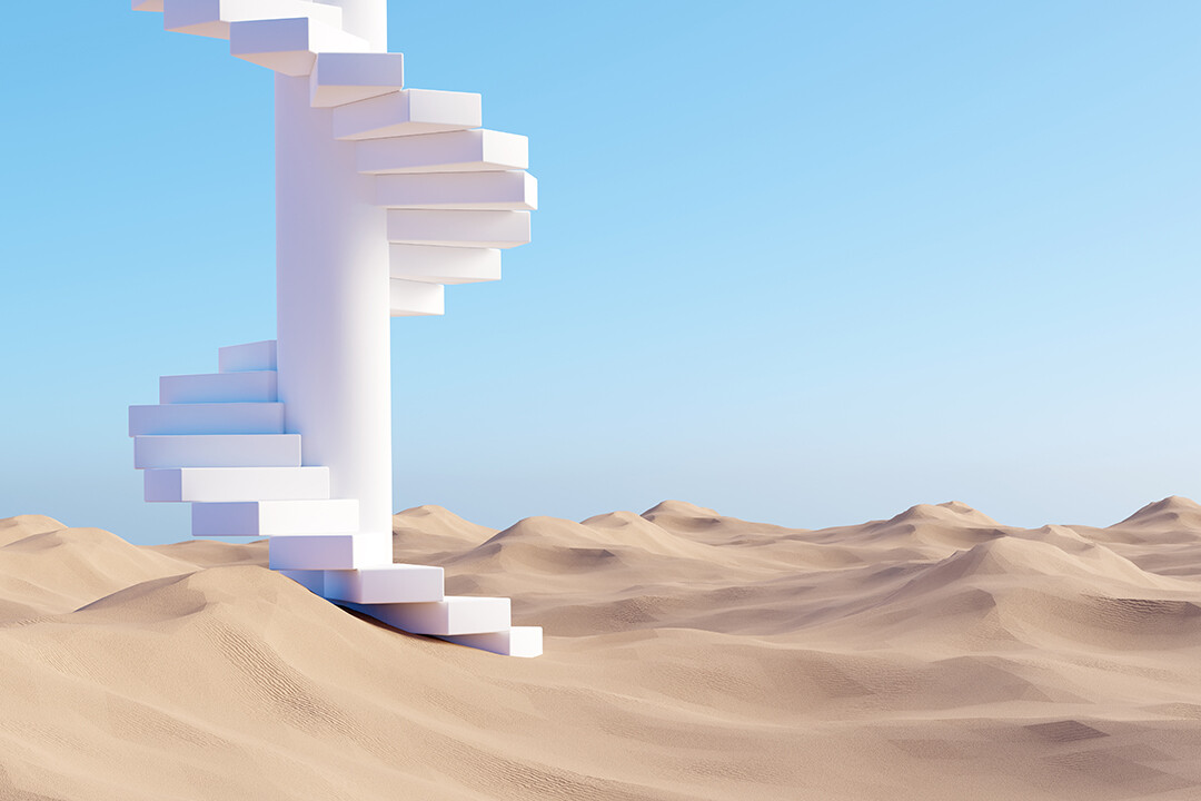 footsteps Voltage mosaic Surreal desert landscape - Finished Projects - Blender Artists Community