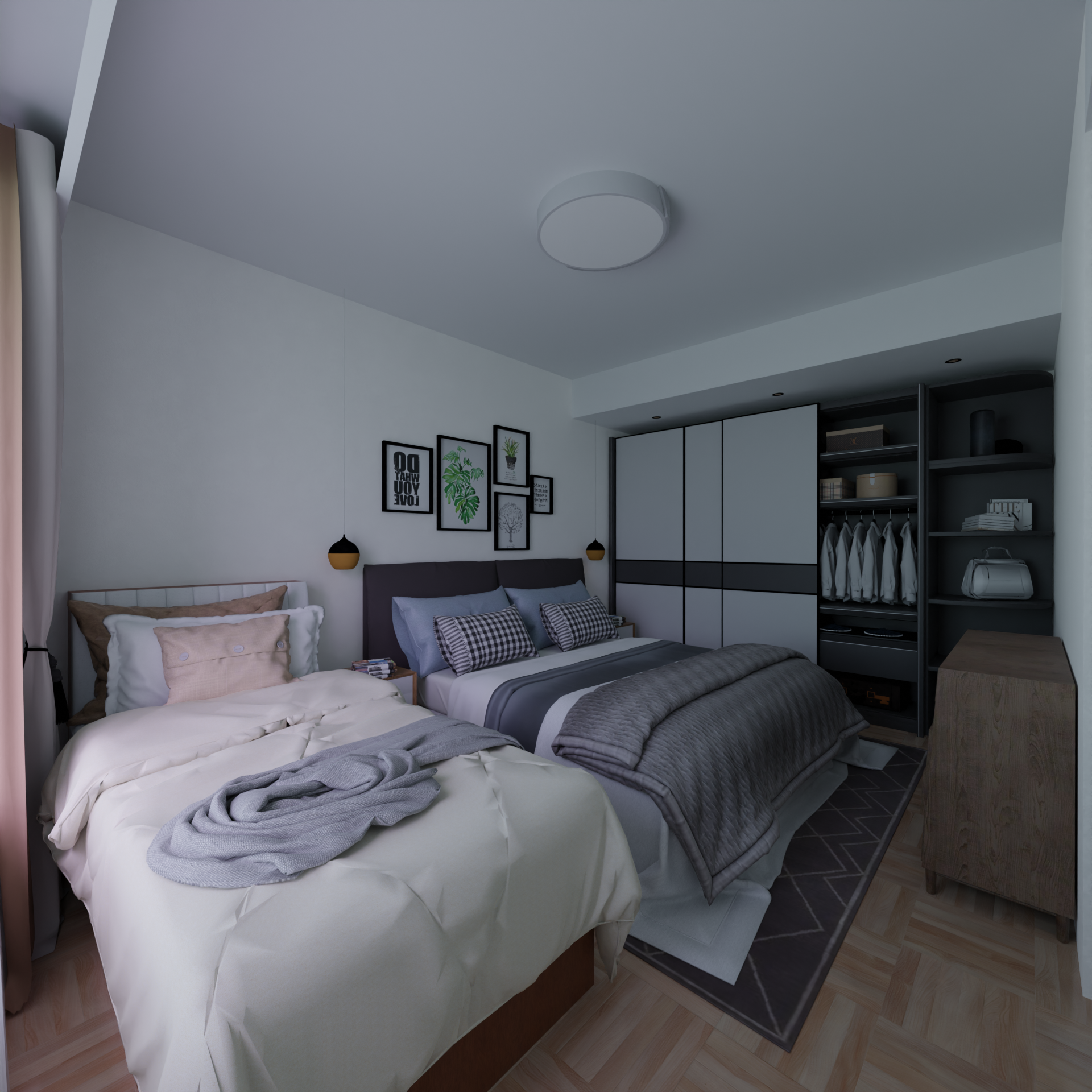 House Rendering Exercise Recently I did a rendering exercise in a living space - Finished ...