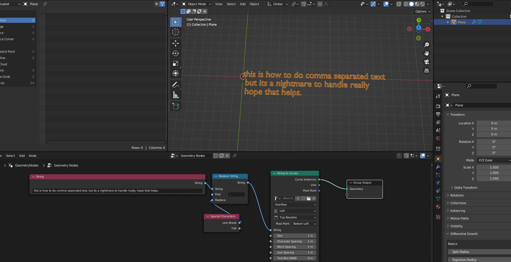 How to paste several lines in string nodes in GN? - Modeling - Blender ...