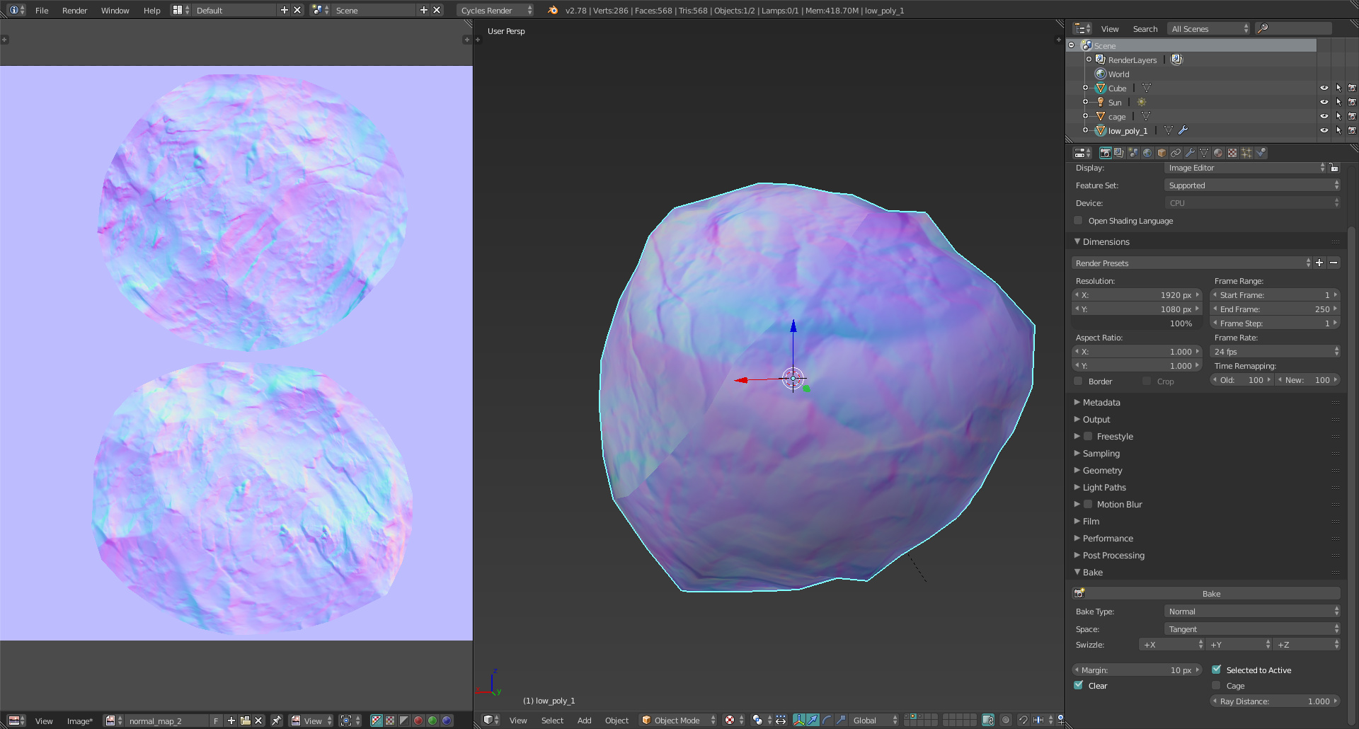 Issue baking normal map with High and Low poly. Please help - Archive -  Developer Forum