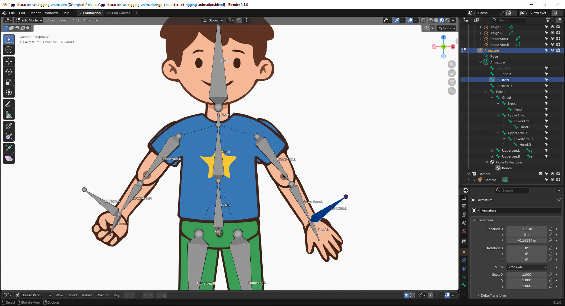 Why is the arm blocked by the IK bone and doesn't move “straight” down ...