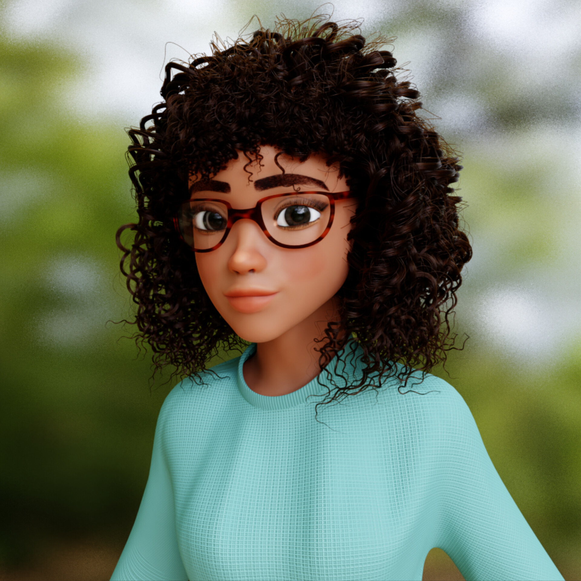Curly girl - Finished Projects - Blender Artists Community