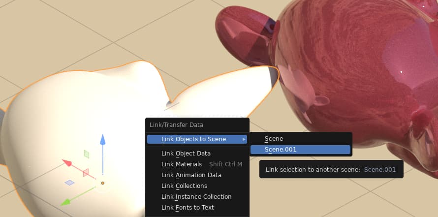 Scenes that share objects but have different materials - Materials and ...