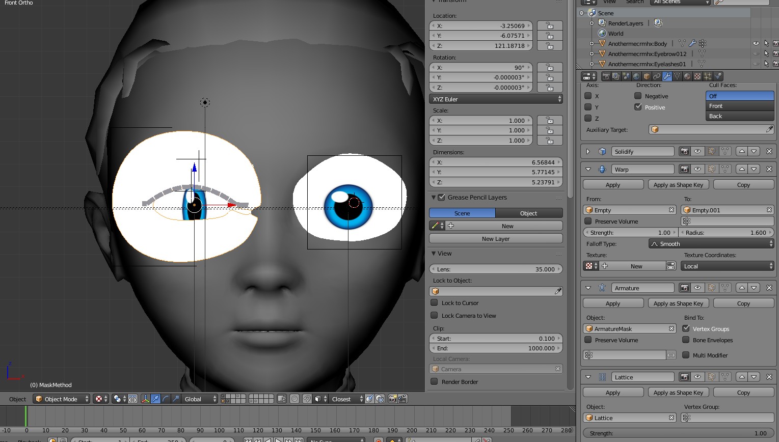 Rigging And Animating Flat Mesh In Toon Style For 2d Eyes