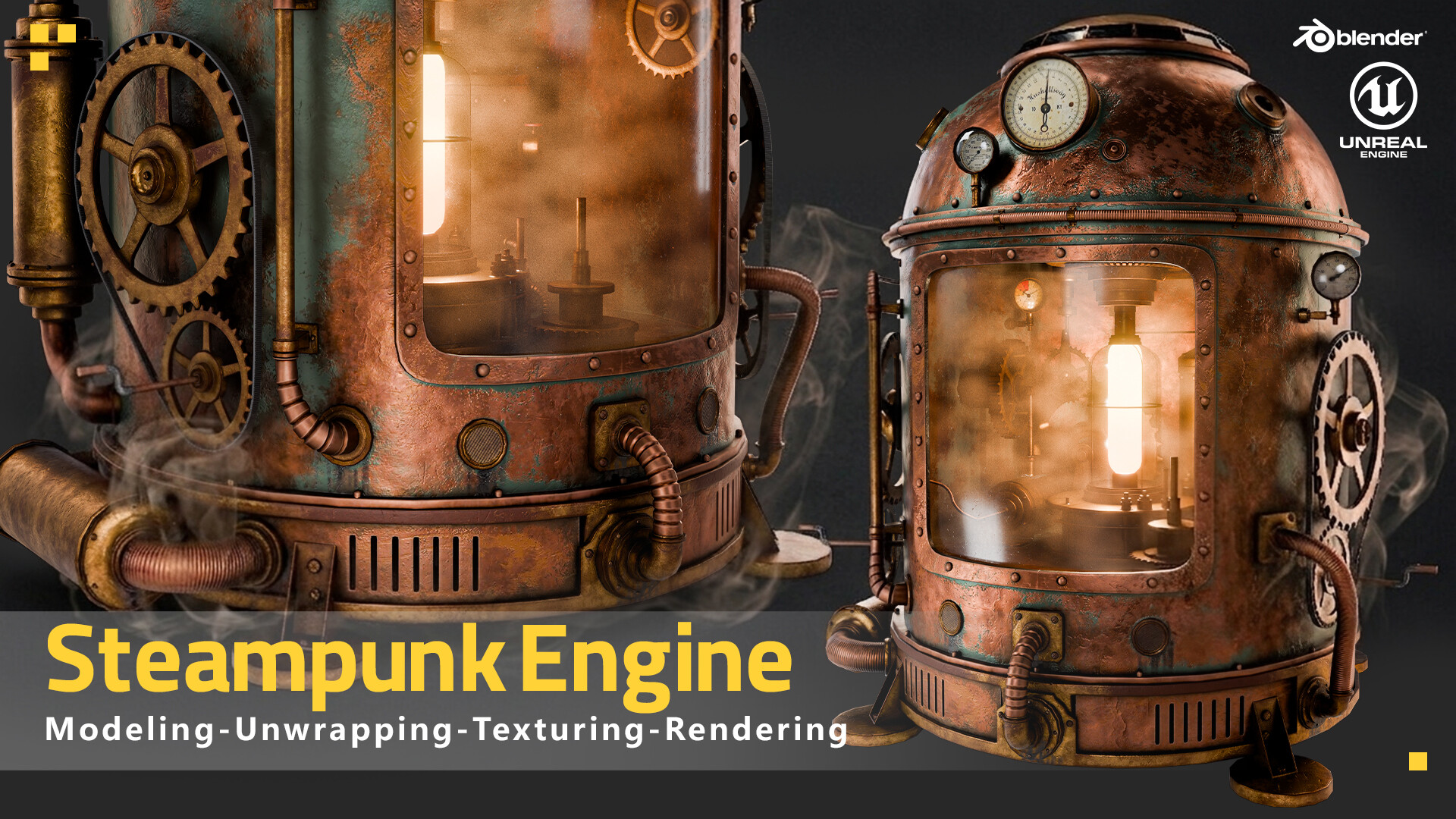 Steampunk Engine - Finished Projects - Blender Artists Community