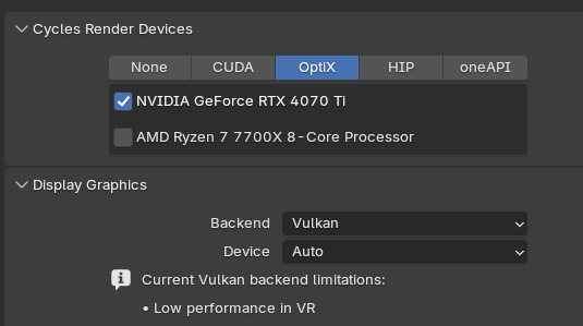 Vulkan Settings - Basics & Interface - Blender Artists Community