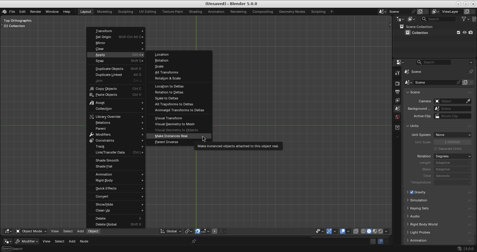 Unable to separate objects > no edit mode available - Modeling ...