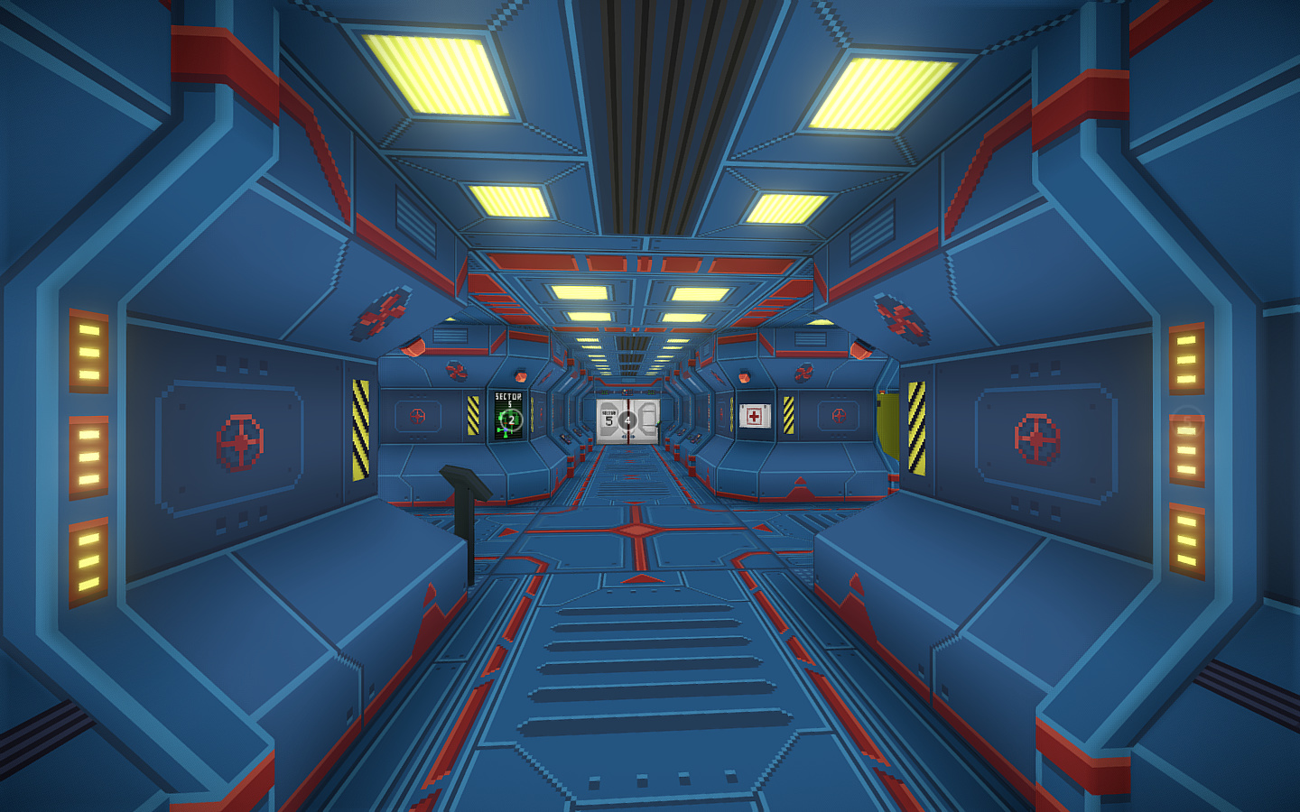 Pixel Sci fi Corridor - Finished Projects - Blender Artists Community