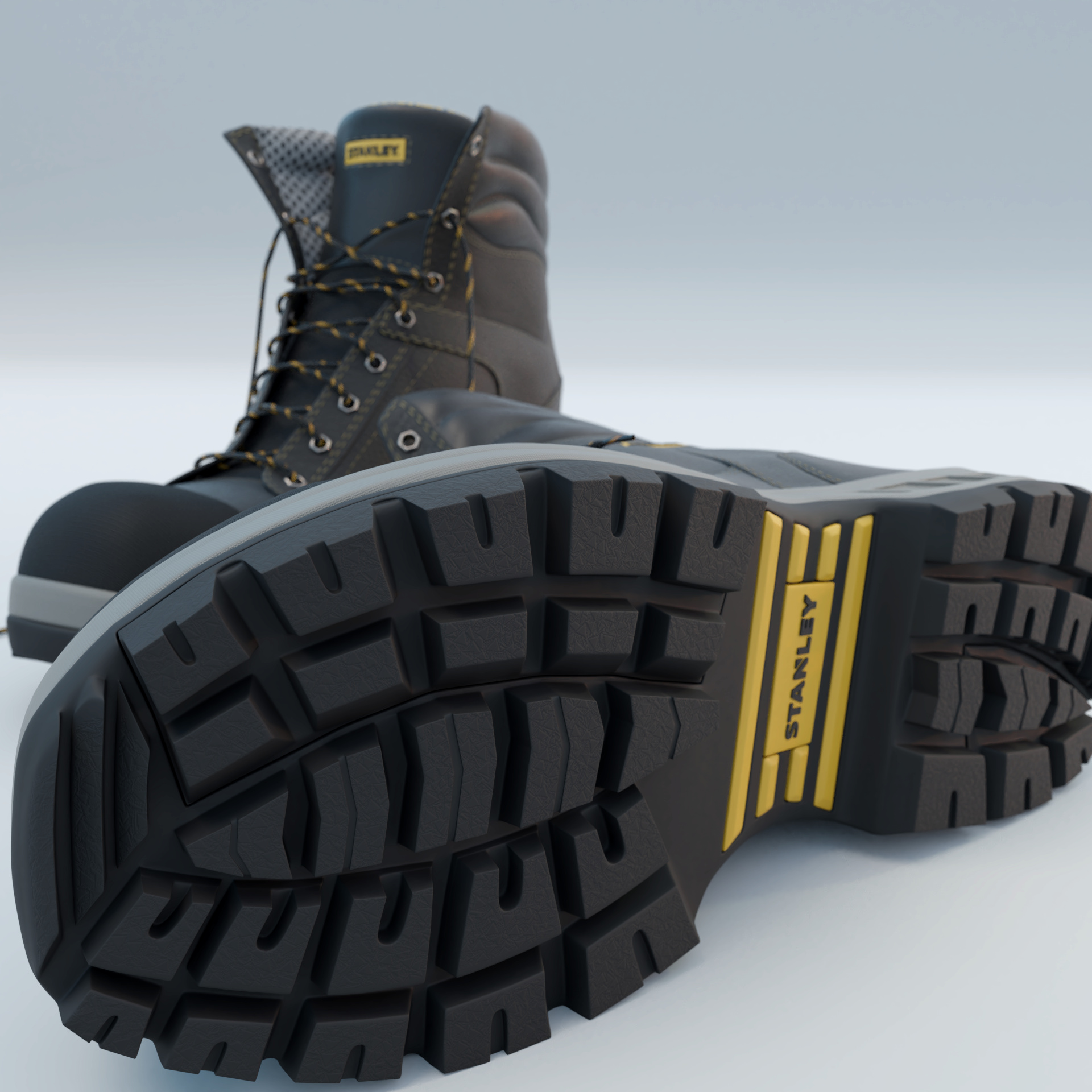 Men's Stanley Steel Toe Work Boots SIZE 13 EXCELLENT CONDITION