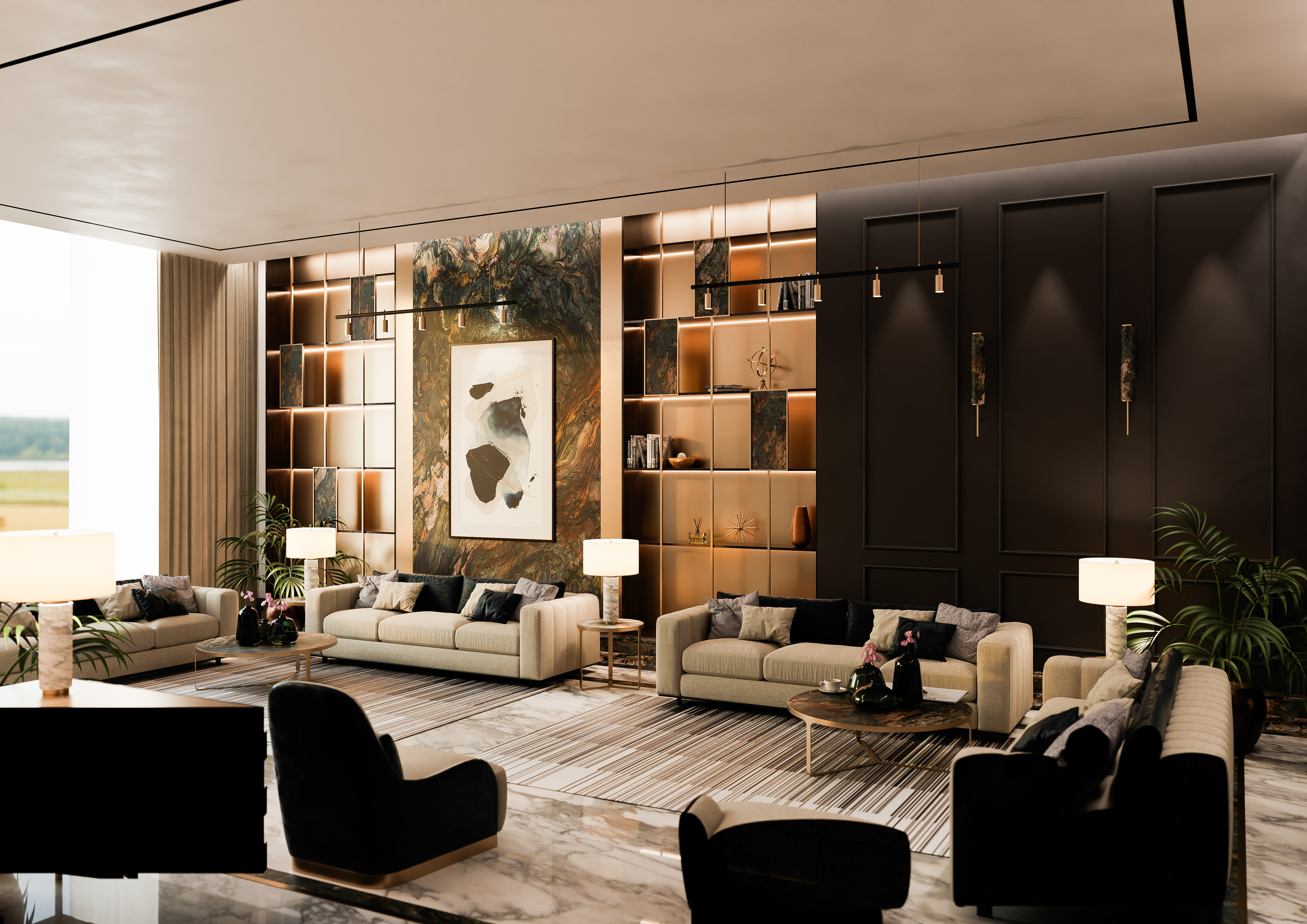 Living room - Luxury - Doha Qatar - Finished Projects - Blender Artists ...