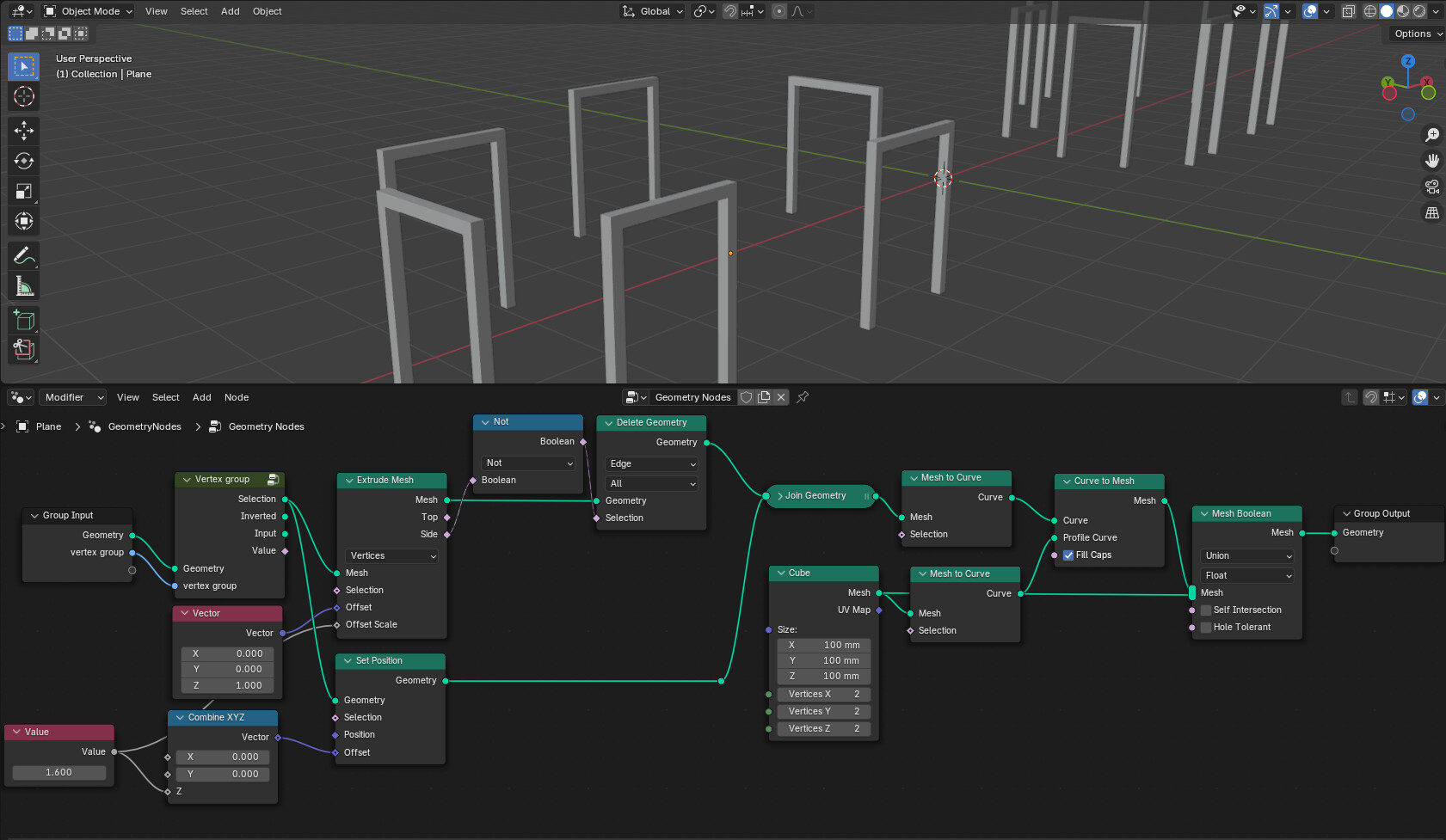 Procedure doors on one plane - Modeling - Blender Artists Community