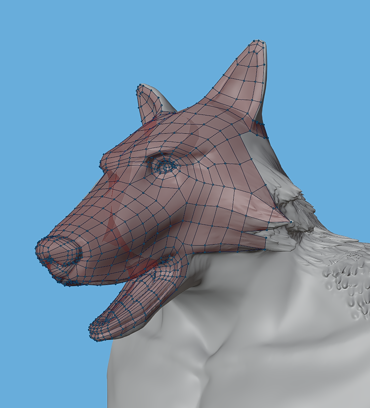 Commission: Reds Wolf - Finished Projects - Blender Artists Community