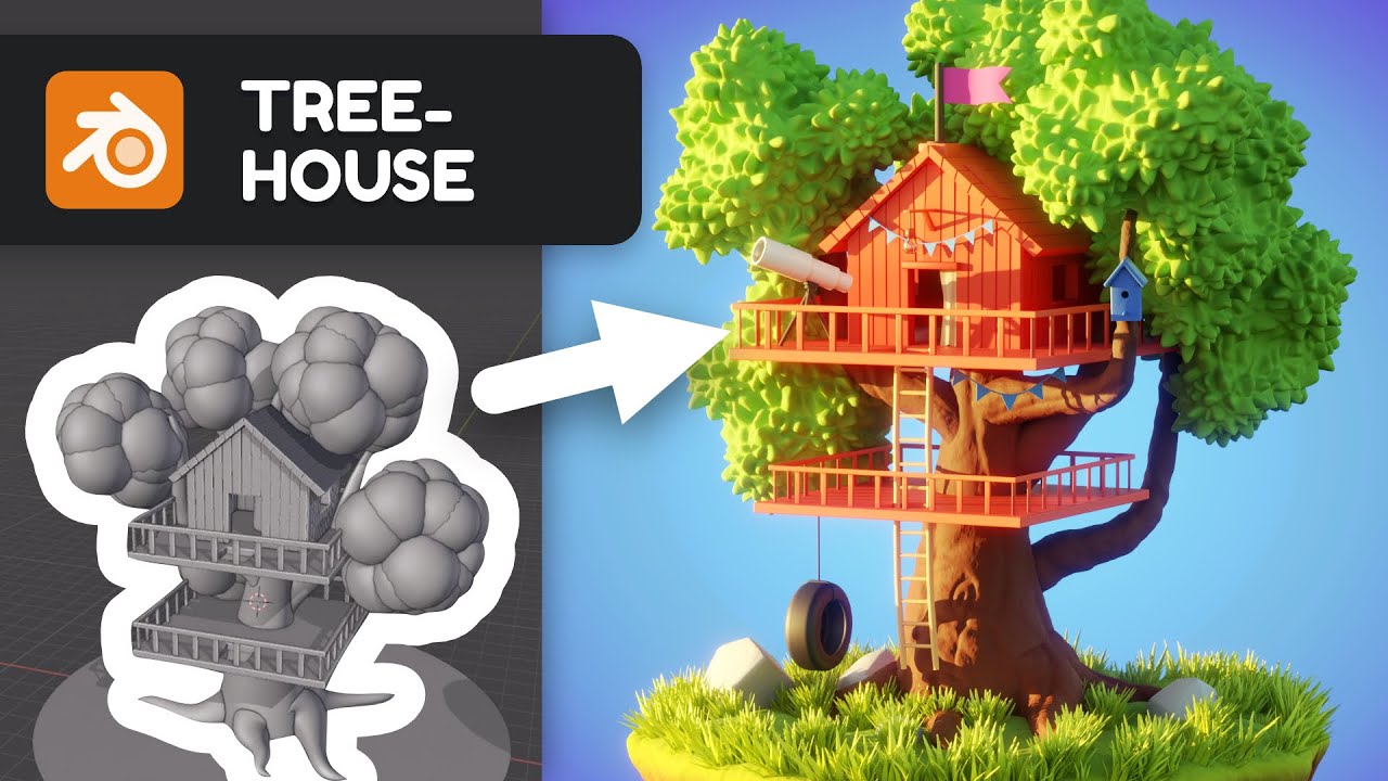 Stylized Tree House - Finished Projects - Blender Artists Community