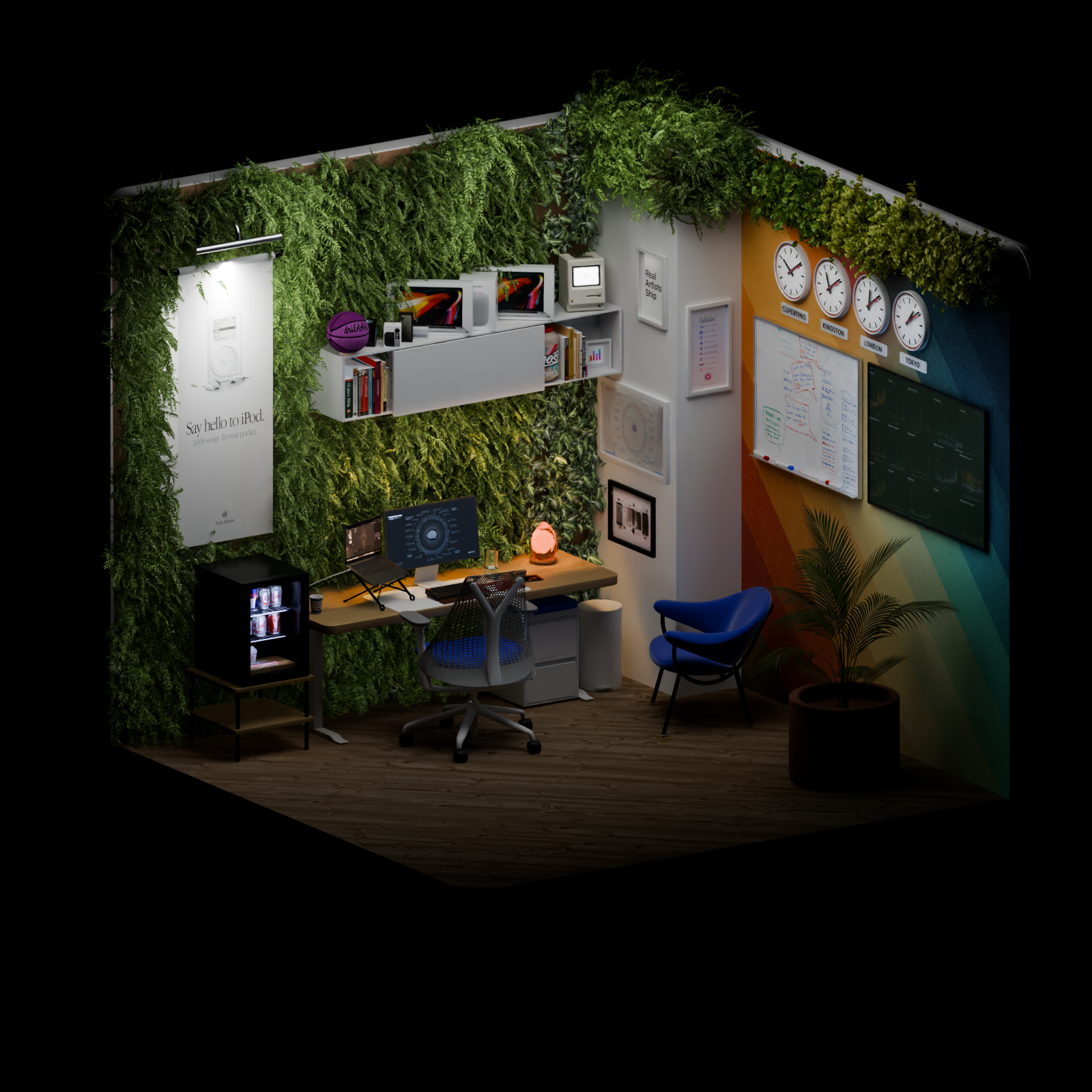 Stylized Workspace Study - Digital Product Design Office Interior ...