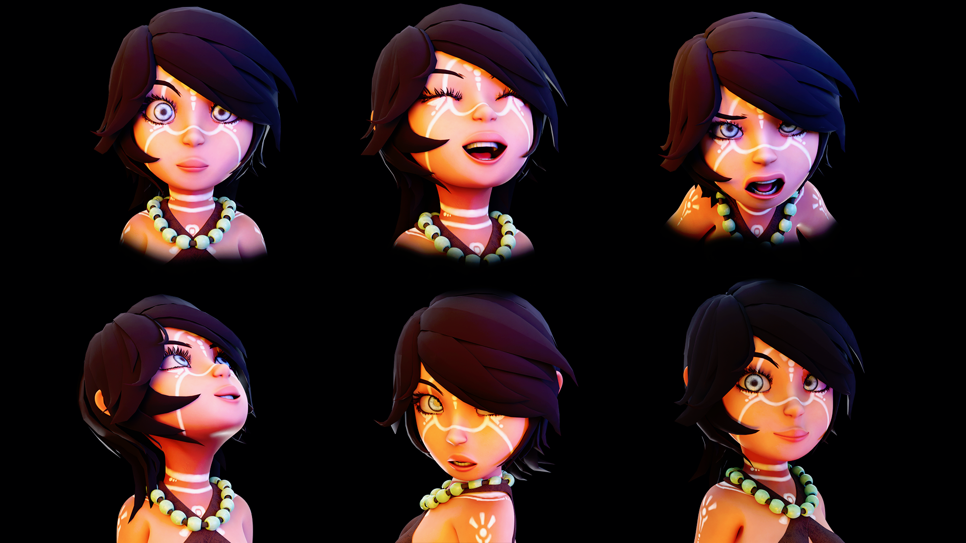 CARTOON cute girl - BLENDER Version 3D model rigged