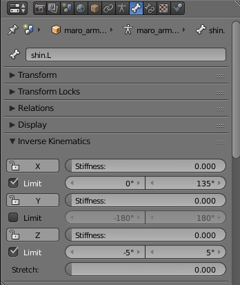 How do i limit the rotation of an IK Constrained bone? - and Rigging - Community