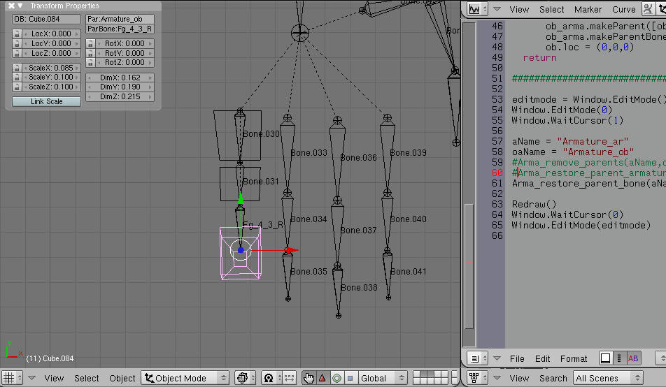 Problems with parent armature/bone - Python Support - Blender Artists ...